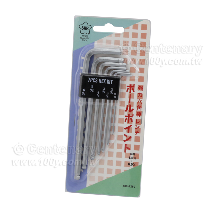 六角板手球型 公制 - 89308 產品圖片