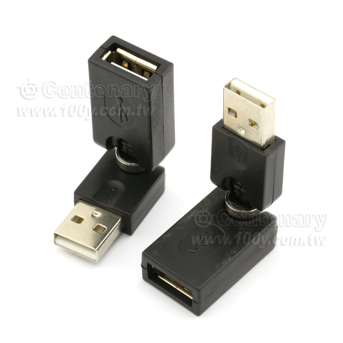 摺疊式USB轉接頭 A公-A母 黑色 - 89369 產品圖片