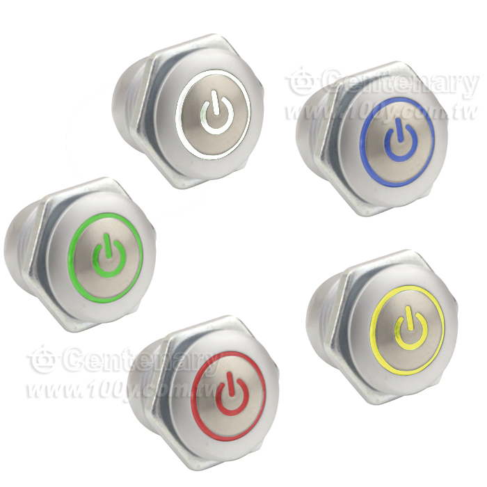 有段開關 Φ16mm  鋅合金 紅色 - 95099 產品圖片