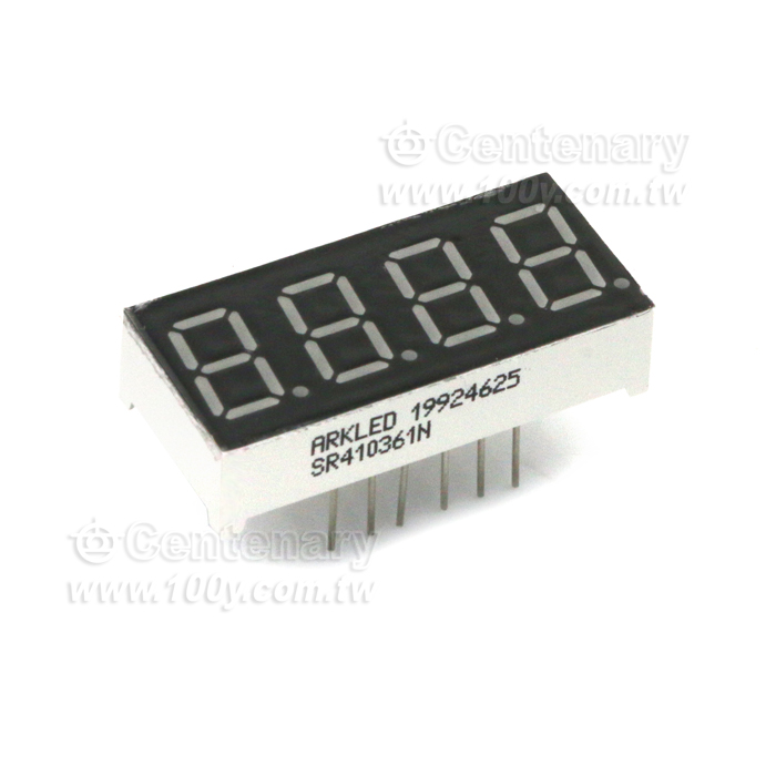 0.36" 4字 七段顯示器/共陽 RED - 50421 產品圖片