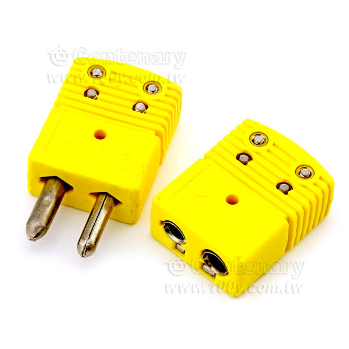 K Type 熱電偶插頭 公+母 (黃) - 94758 產品圖片
