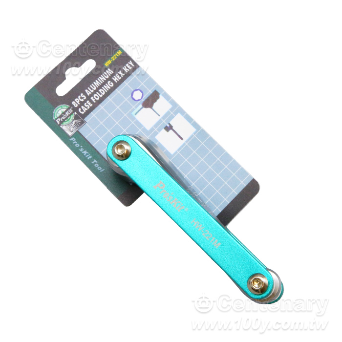 8PCS Aluminum Case Folding Hex Key - 94802 Product Image