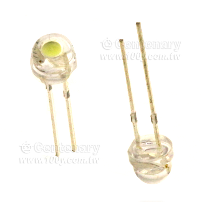 F5草帽燈LED 白光 3.0~3.2Vf 3200~3400mcd - 95578 產品圖片