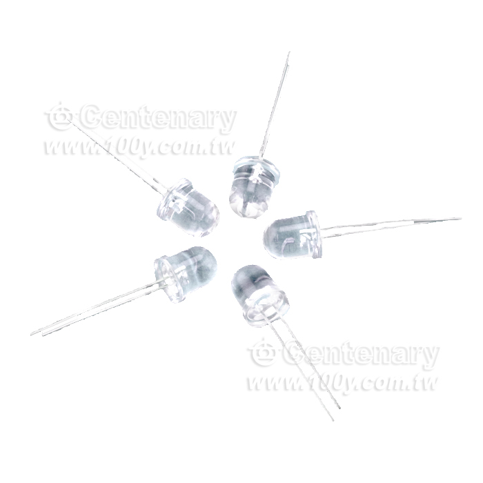 超亮8mmLED，透明膠體發綠光，長腳27-29mm - 105327 產品圖片