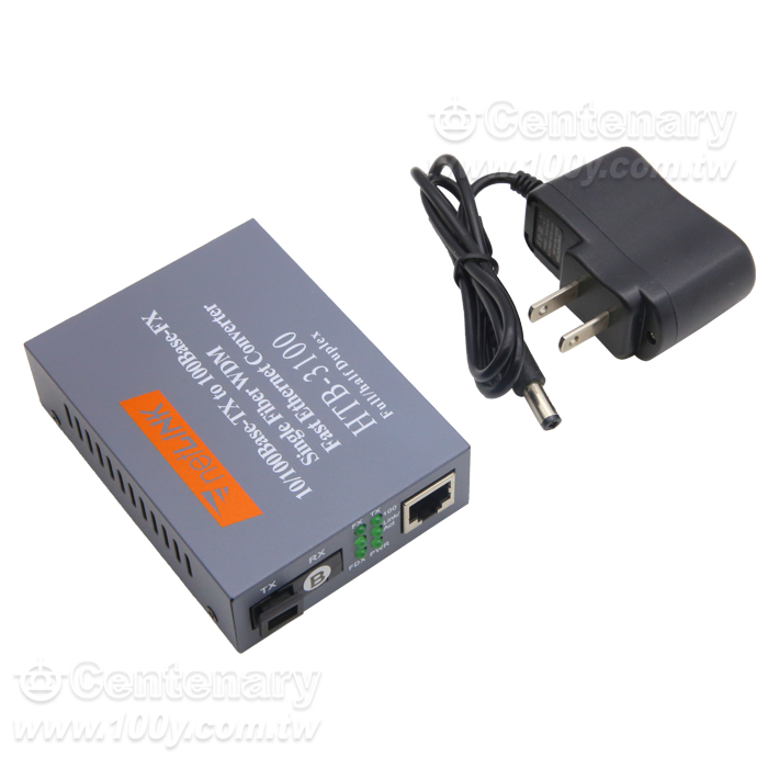 10/100Base-TX to 100Base-FX Single Fiber WDM Fast Ethernet Converter - 97386 Product Image
