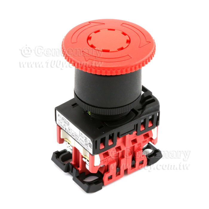 22mm_緊急按鈕開關 2NC 紅色 - 98802 產品圖片