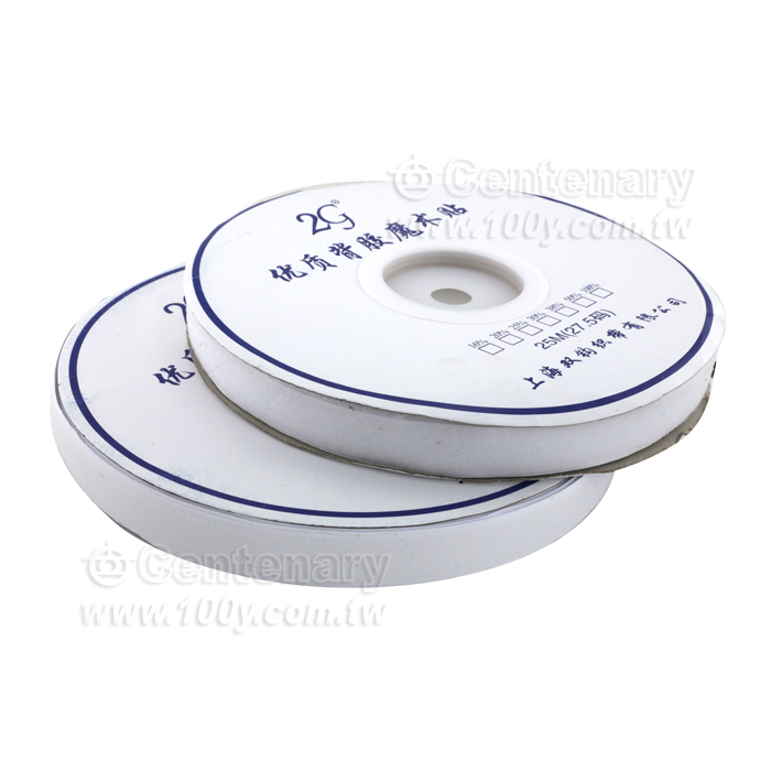 魔鬼沾-毛面+勾面-雙面背膠 25mm 白色 - 63013 產品圖片