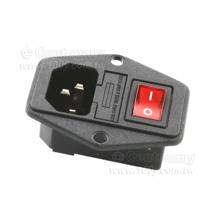 C14 3P AC Power Switch With Fuse & Lamp (3P SOCKET) - 102325 Product Image