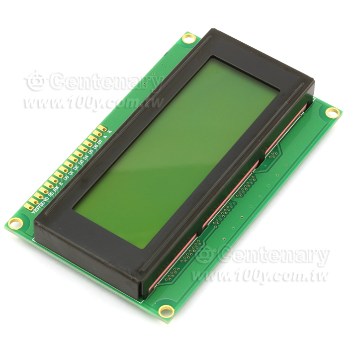 20*4 字符型 LCD 5V (黃綠底黑字) 並口 - 101220 產品圖片