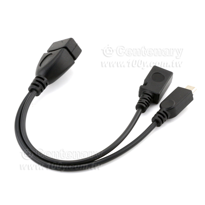 OTG to MicroUSB轉USB母Host數據線 19.5CM - 104466 產品圖片