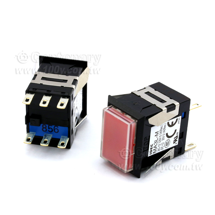 IDEC_長方形照光按鈕開關 瞬時型 SPDT - 107391 產品圖片