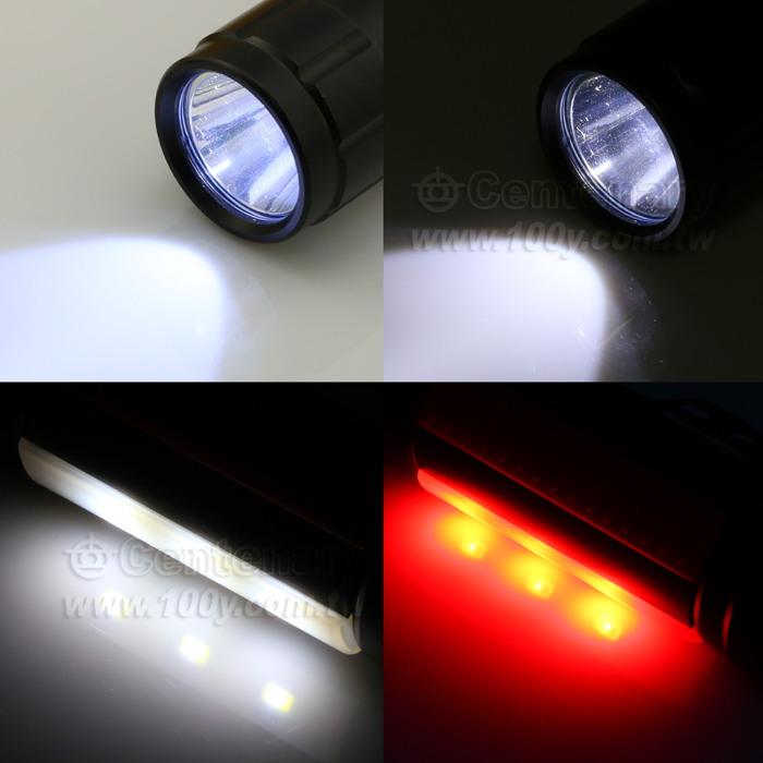 5W側身警示LED照明鋁合金手電筒 - 108234 產品圖片