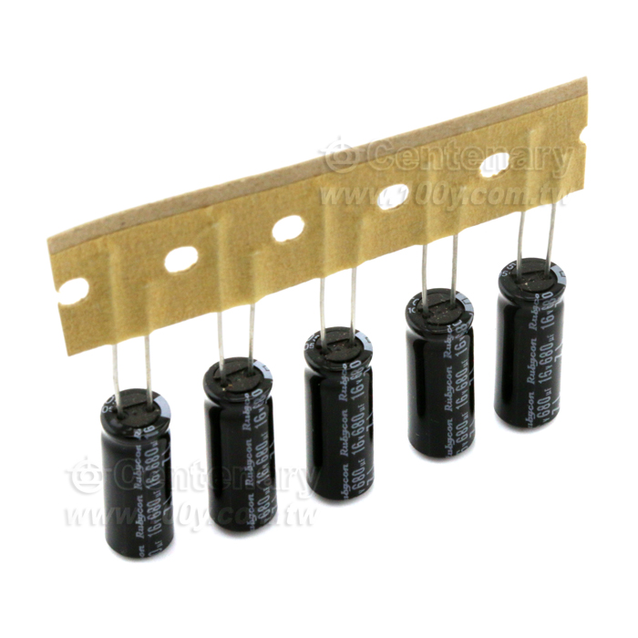 Rubycon_680uF/16V Miniature Aluminum Electrolytic Capacitor - 108760 Product Image