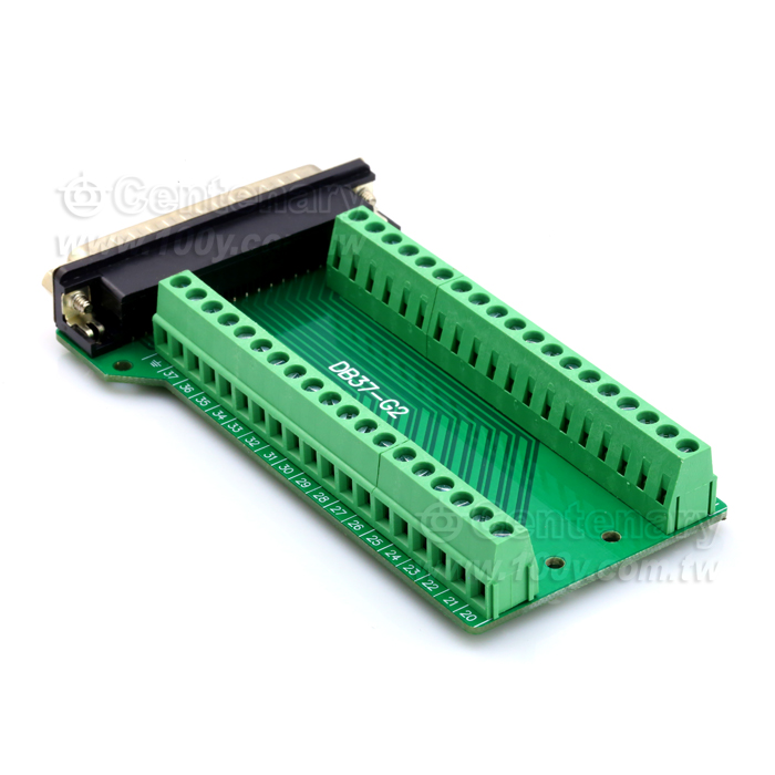 DB37 Male Parallel Relay Station Transfer Terminal Adapter Board Module - 108669 Product Image