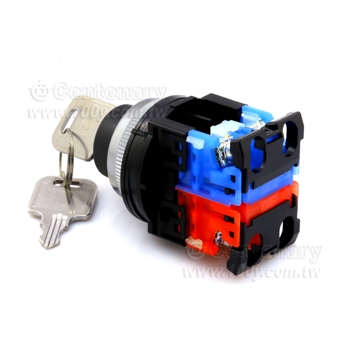 Fuji Electric_附鎖選擇開關 2段 1NO+1NC - 108260 產品圖片