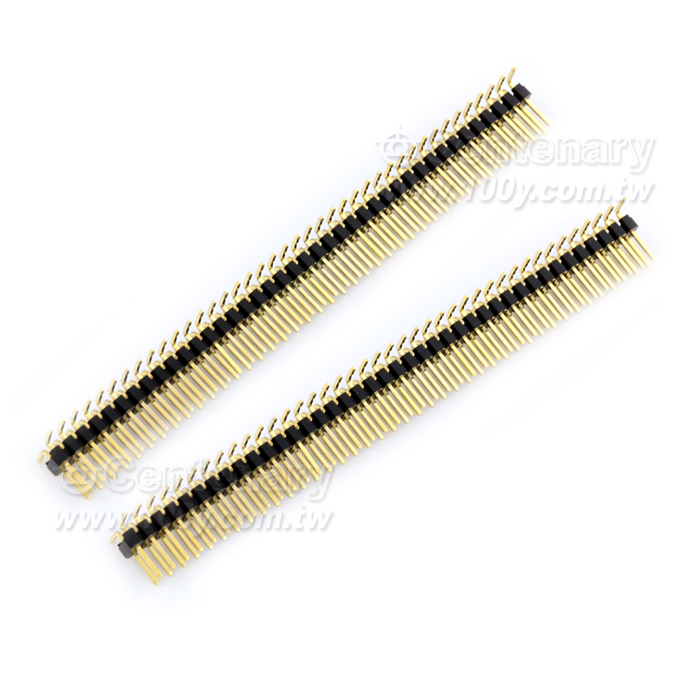 P:2.54mm Double Row Straight  Pin Headers SMD - 108479 Product Image