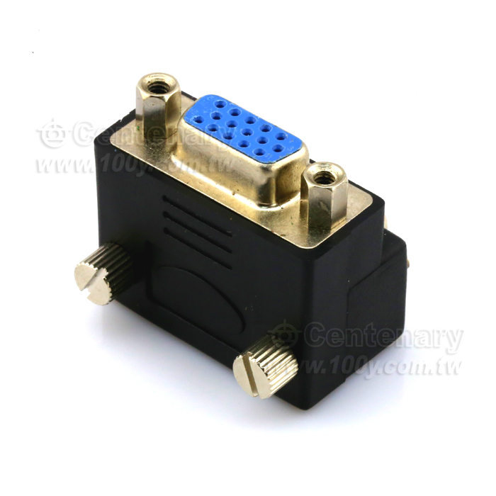 VGA 直角轉接頭 3排15公/15母 90度 - 102049 產品圖片