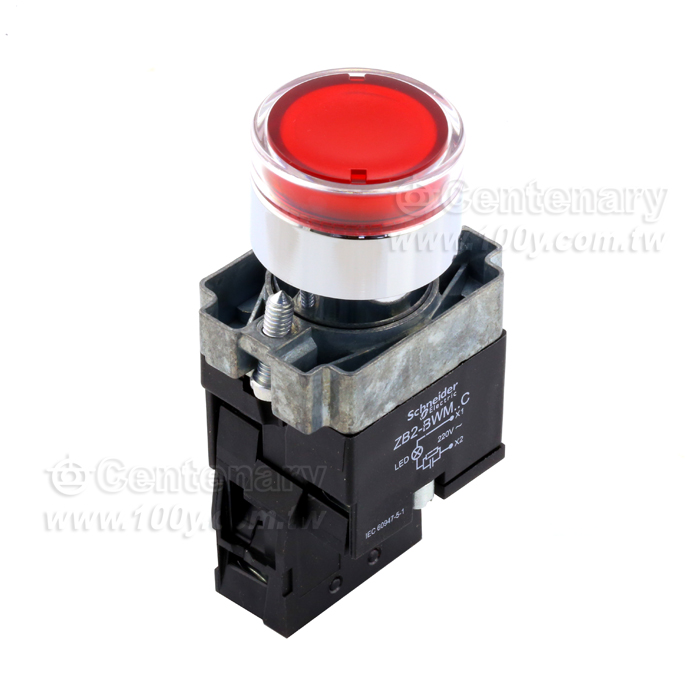 自復式開關 紅色 LED AC/DC24V 1NO LED - 109136 產品圖片