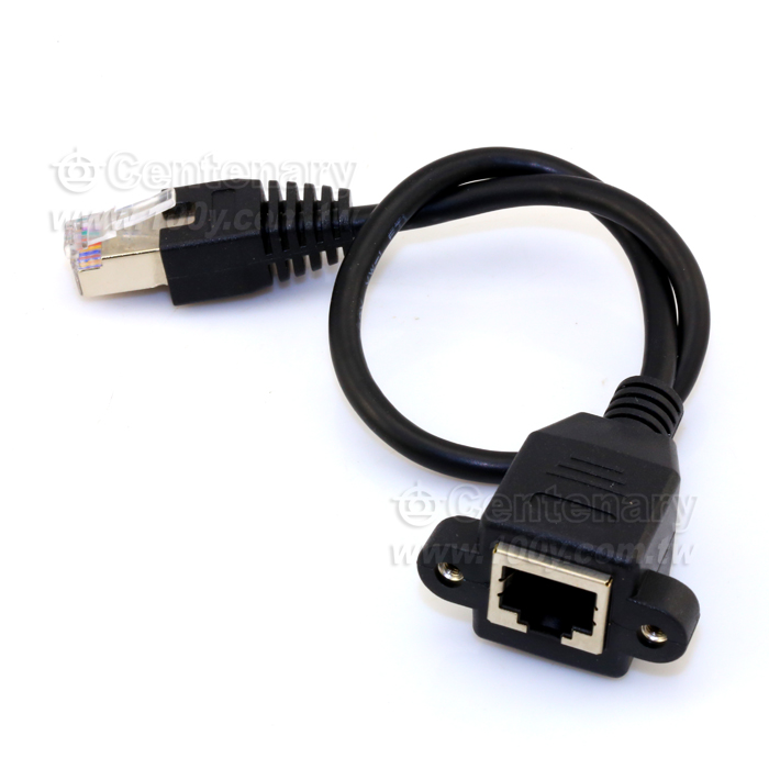 RJ45 公對母 Cat5.e 帶螺絲孔可固定網路延長線 5M - 143283 產品圖片