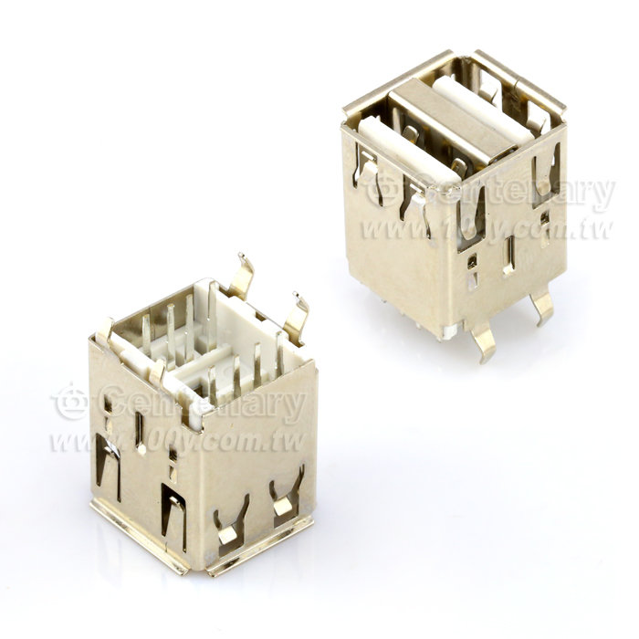 Double USB Jack DIP (180°) - 110156 Product Image