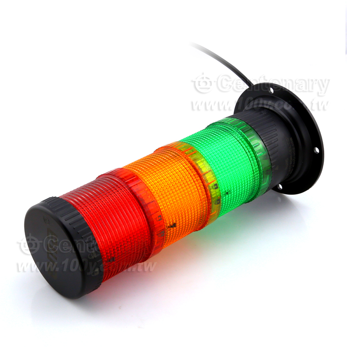 φ70 LED  1層警示燈-長亮型(配線) 24V/紅 - 110190 產品圖片
