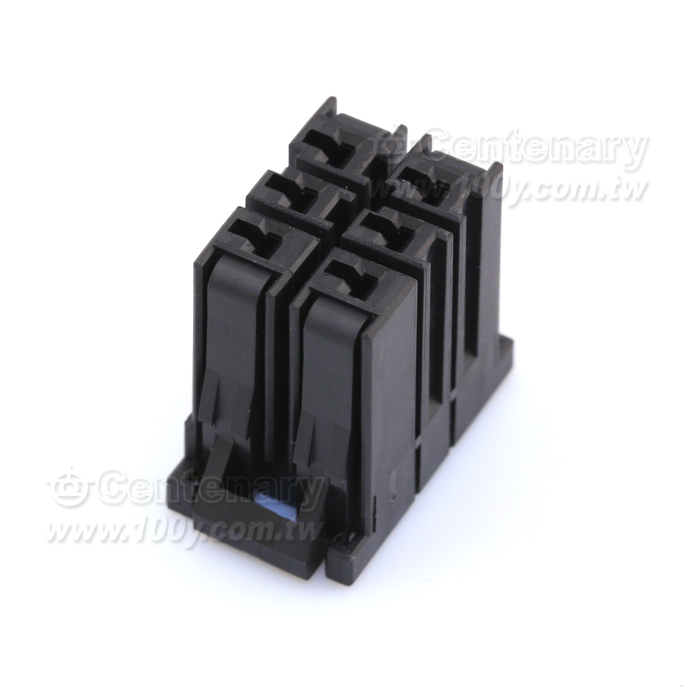 TE  6 Position Rectangular Housing Connector Plug Black 0.200" (5.08mm) - 110536 Product Image