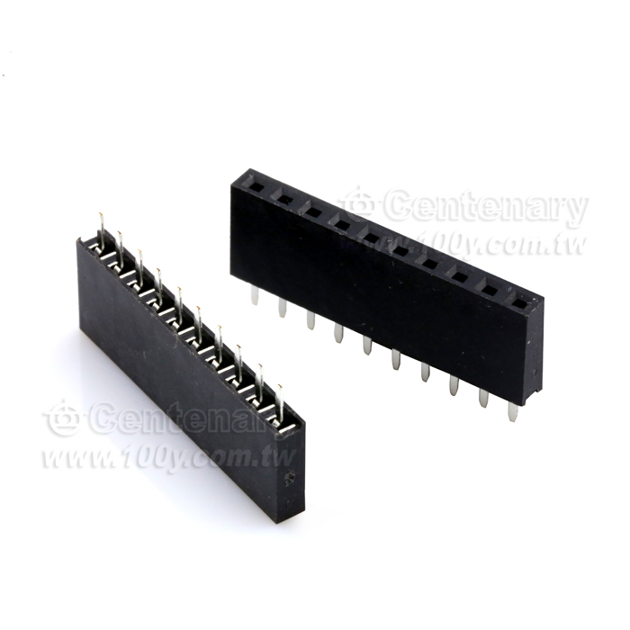 TE_2.54mm Pitch SIL Vertical PC Tail Socket Assembly - 110433 Product Image