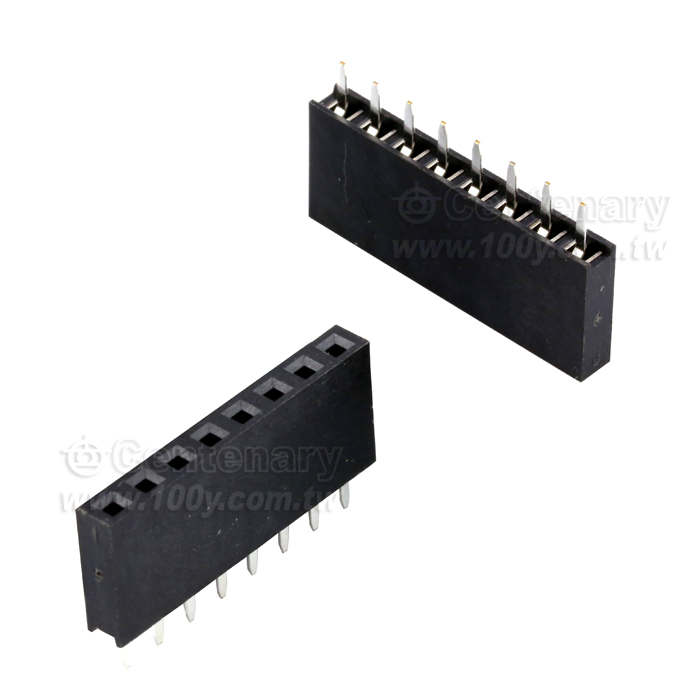 TE_2.54mm Pitch SIL Vertical PC Tail Socket Assembly - 110434 Product Image