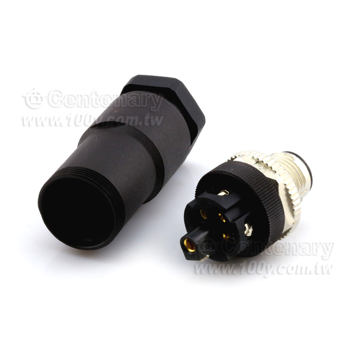 Male Cable Connector, Power M12 Connector A-Coding - 110863 Product Image