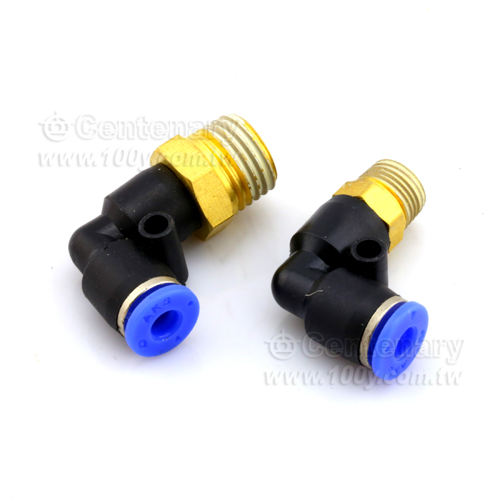 PL螺紋快速氣動彎接頭L型  接管口徑8mm - 44629 產品圖片