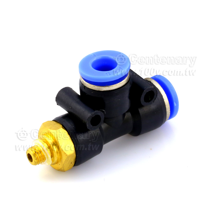 氣動氣管快速接頭螺紋側三通PD 接管口徑:6mm - 111301 產品圖片