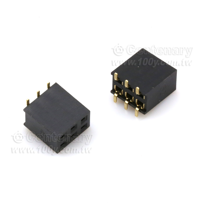 2*10 SMD雙排針母座 黑体:7mm P:2.54mm - 72762 產品圖片