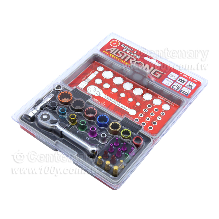 AISTRONG 彩色鋁環BIT&套筒件28組 - 111732 產品圖片