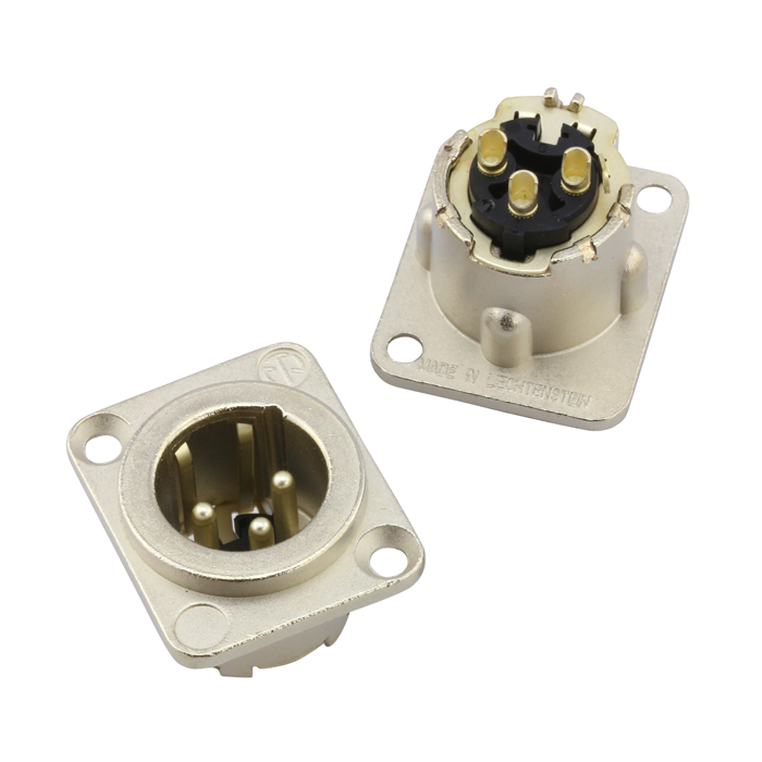NEUTRIK_Silver Plated 3P XLR Male Socket - 112458 Product Image