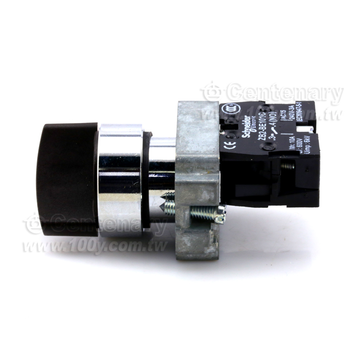 Φ22mm  2段選擇開關 停置 1a(1常開) 黑 - 93644 產品圖片