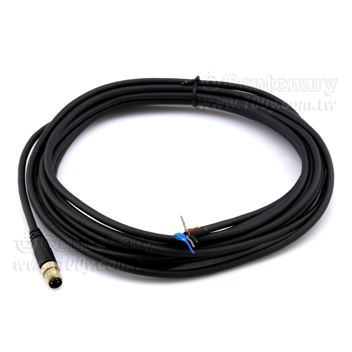 Straight Needle In The First Four Male Head _M12 Waterproof Sensor Cable - 166102 Product Image