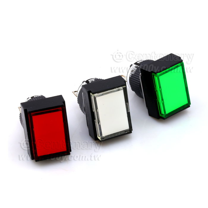 16mm LED24V 長方型指示燈 紅色 - 112823 產品圖片