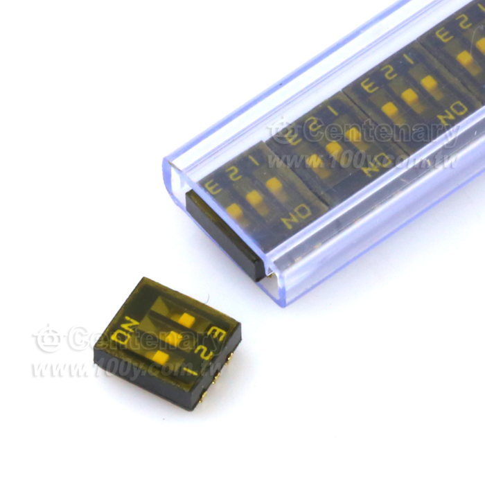 SOJ Type-指撥開關 3P P:1.27mm(J腳/鍍金) - 113114 產品圖片