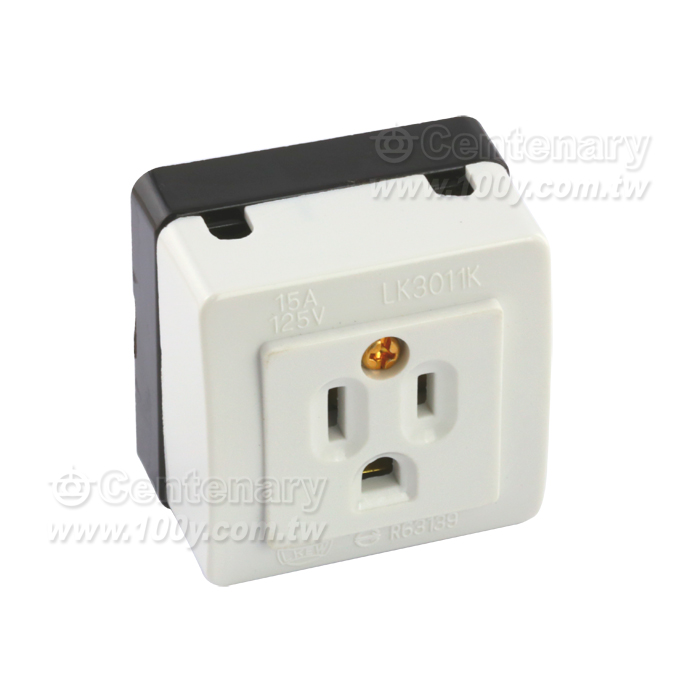 H型付接地明插座 15A/125V - 8719 產品圖片