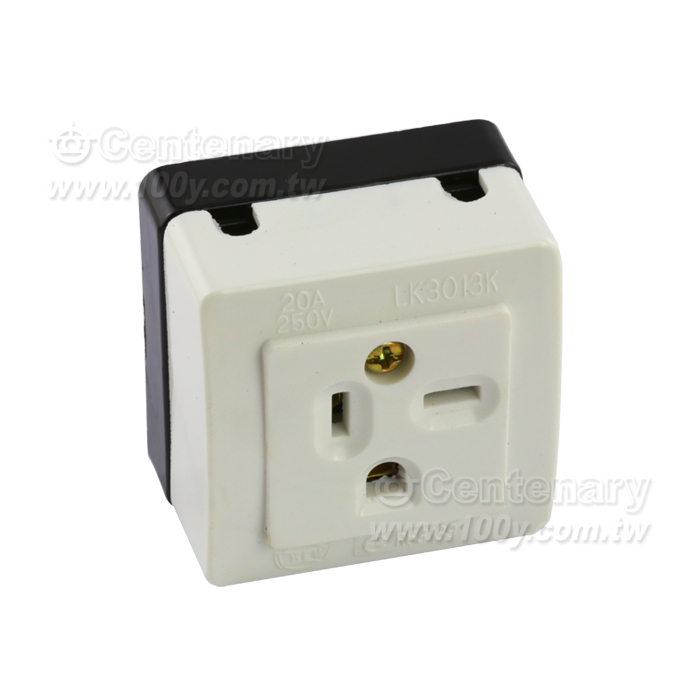 T型付接地冷氣明插座 20A/250V  - 11411 產品圖片