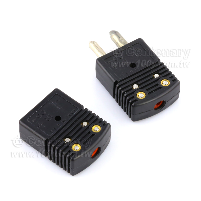 J Type 熱電偶插頭 公+母 (黑) - 113438 產品圖片