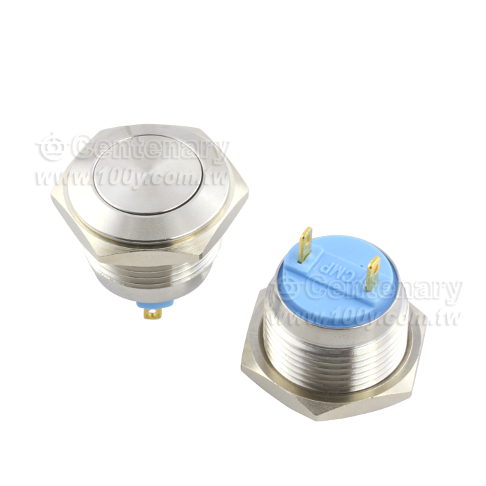 Φ16mm不銹鋼自復型平面焊線式開關 1NO - 113791 產品圖片