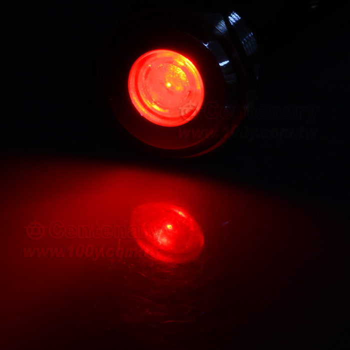 Φ16mm 金屬信號燈 LED24V 紅色 - 114016 產品圖片