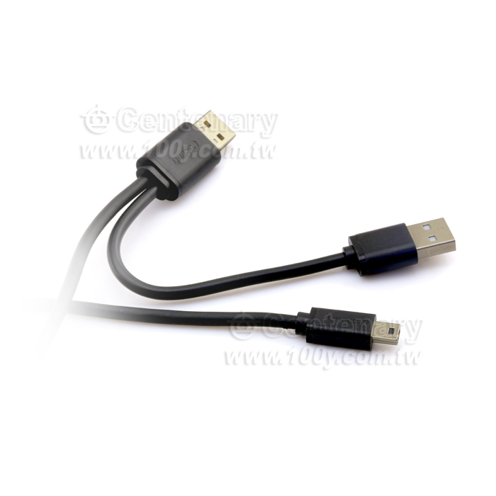 雙USB2.0轉Mini USB數據線 1M - 114059 產品圖片