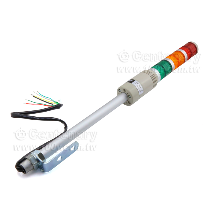 φ40桿式三層蜂鳴警示燈LED 24V - 60481 產品圖片