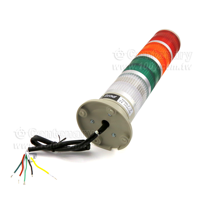 φ70 盤式四層警示燈 24VAC/DC 紅橙綠白【ROHS】 - 114090 產品圖片