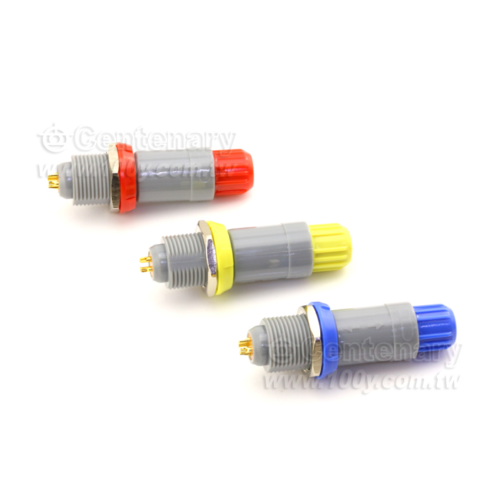 圓形推拉自鎖塑料連接器 4P 紅 - 114337 產品圖片