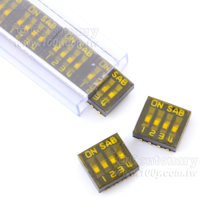 SMD型指撥開關 4P P:1.27mm - 114642 產品圖片