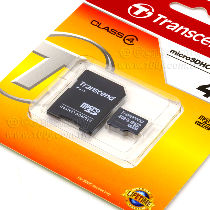 Transcend_microSD Memory Card 4GB Class 4 - 114863 Product Image