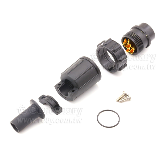 Maxi-Con Series Circular Connector Plug, Male Pin Solder Cup Gold - 114741 Product Image